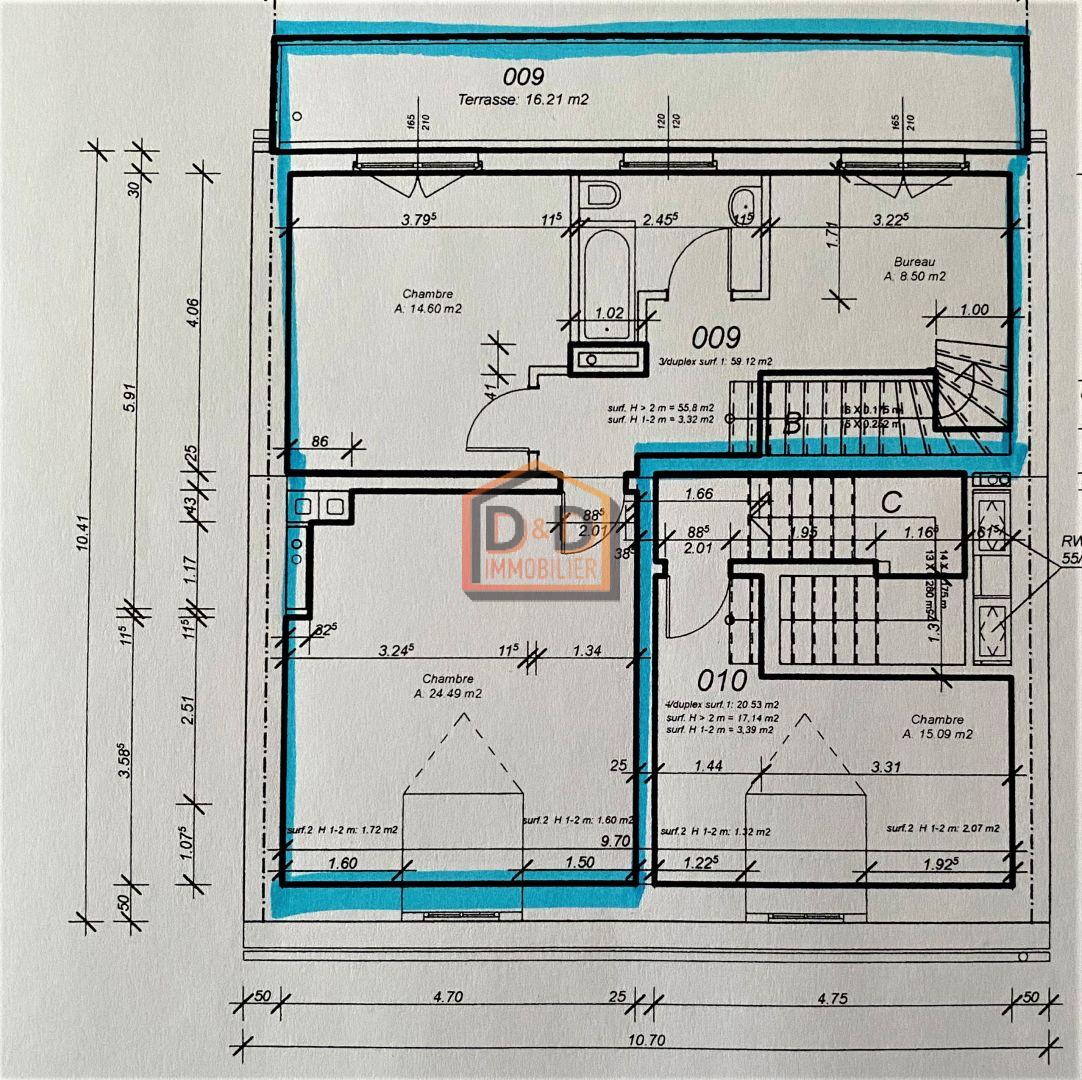 Appartement à Esch-Sur-Alzette, 120 m², 3 chambres, 2 salles de bain, 649 280 €