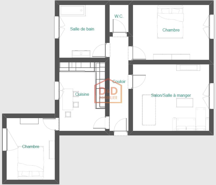 Appartement à Esch-Sur-Alzette, 95 m², 2 chambres, 1 salle de bain, 1 garage, 543 290 €