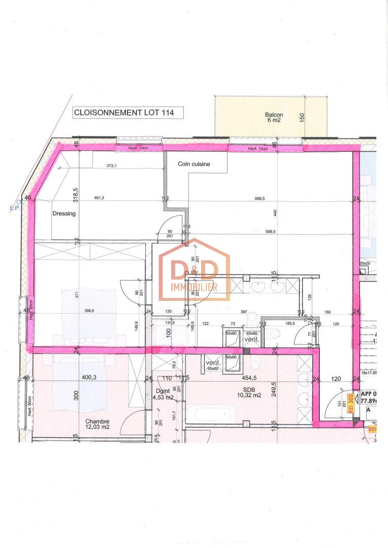 Appartement à Differdange, 81,07 m², 2 chambres, 1 salle de bain, 629 000 €